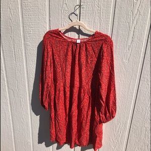 Small Old Navy Floral Red Dress